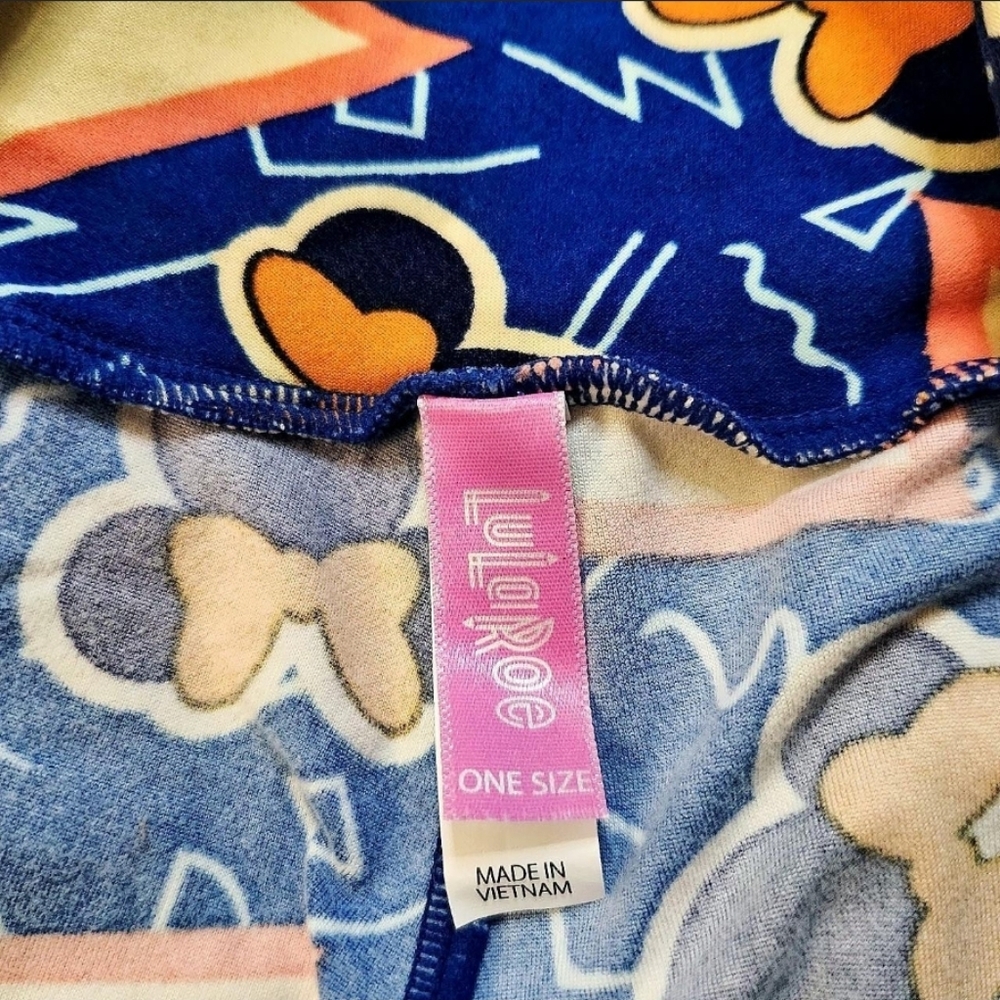 LuLaRoe Disney Minnie Mouse Leggings Lot OS – Geometric Triangle Prints – GUC - Picture 3 of 3